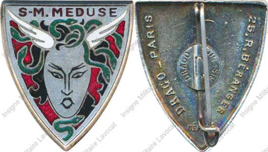 MEDUSE, Sous Marin Côtier de 2° Classe, (7/Pl. 45) petite pastille
