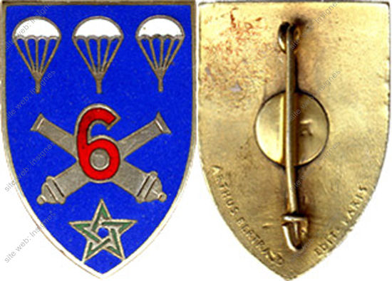 6° Régiment d’Artillerie Légère Parachutiste, A.B. éditeur + Poinç.