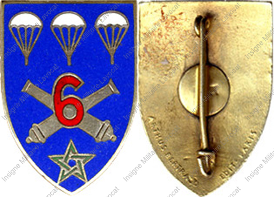6° Régiment d’Artillerie Légère Parachutiste, A.B. éditeur + Poinç.