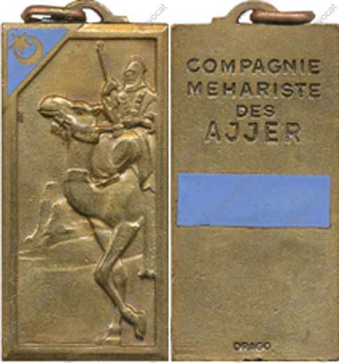 Compagnie Méhariste des AJJER, (3/Pl.3) dos lisse gravé