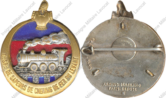 Cie Spéciale de Sapeurs de Chemin de Fer du LEVANT, pastille