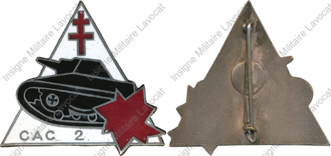 Compagnie Antichars N° 2, 1° D.F.L, émail