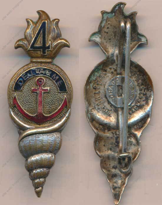 4° R.A.C, de l’arme, bombe dorée, bigorneau argenté, petit éclat