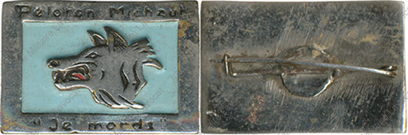 R.M.S.E.O, 1° Peloton MICHAUT, tête de loup, rectangle