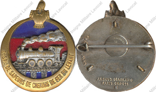 Cie Spéciale de Sapeurs de Chemin de Fer du LEVANT, pastille
