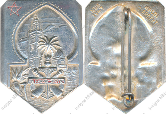 Régiment d’Artillerie Coloniale du MAROC, en argent, 1947