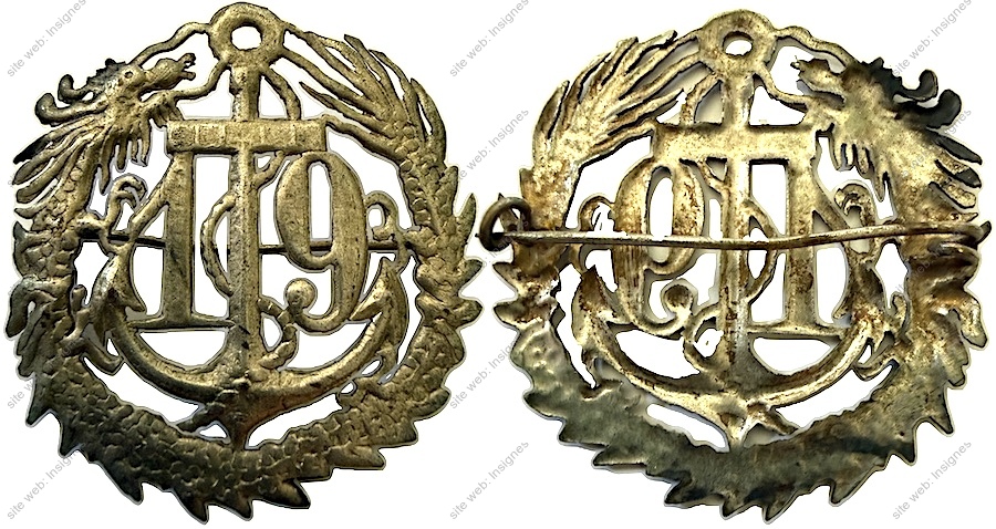 19° Régiment Mixte d’Infanterie Coloniale, E.O, ajouré, type 1