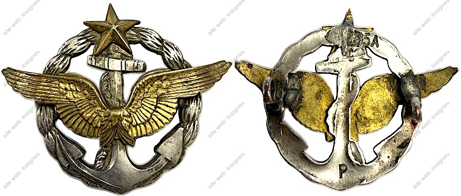 Brevet de Pilote Aéronavale, dos lisse, matriculé P (135A)