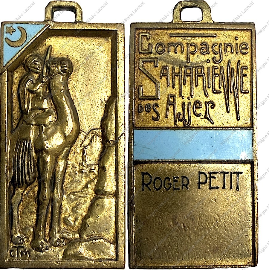 Compagnie Saharienne des AJJER, (2/Pl.3) doré, méhariste, attribué