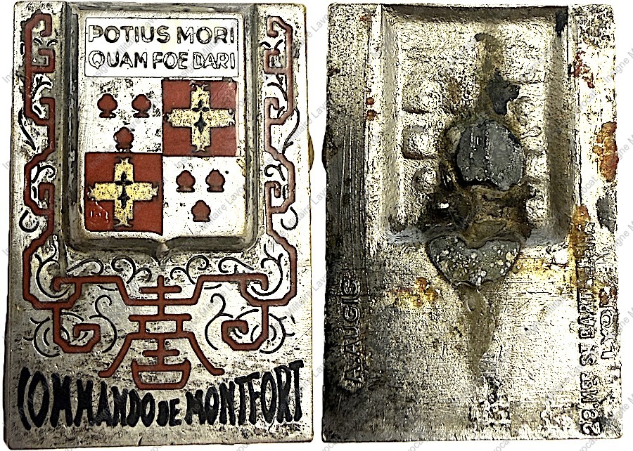 Commando DE MONTFORT, en E.O,type 1, dos lisse, attache Absente